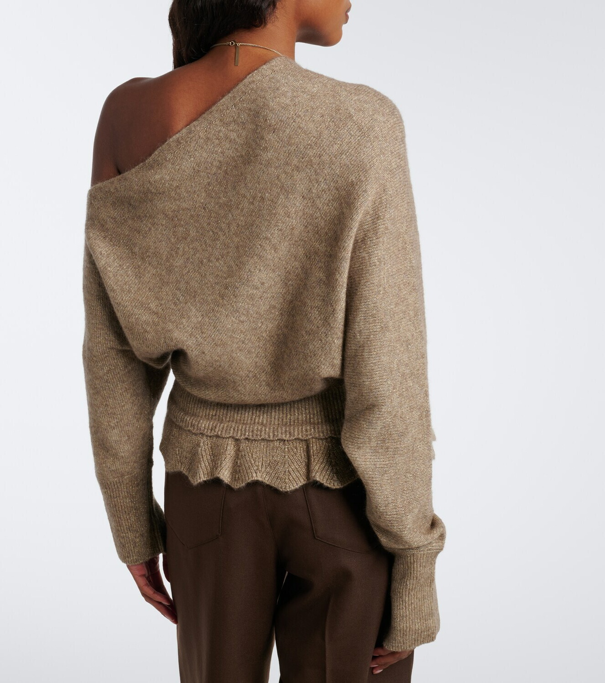 Xu Zhi Ruffled asymmetric sweater