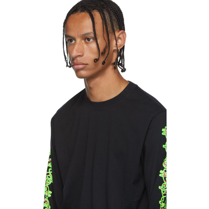 SSS World Corp Black Fire Dollar Long Sleeve T-Shirt
