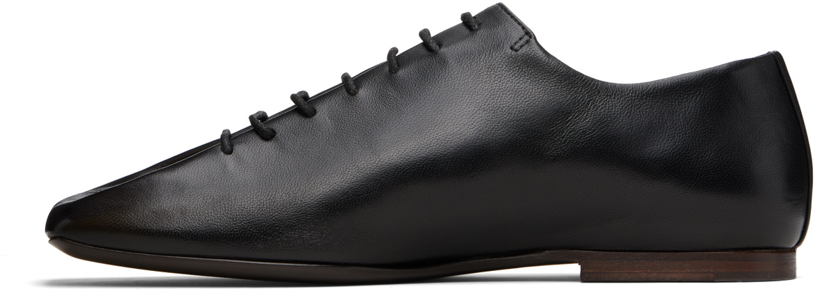 LEMAIRE Black Souris Flat Classic Derbys