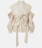 Acne Studios Bow-detail cutout blouse