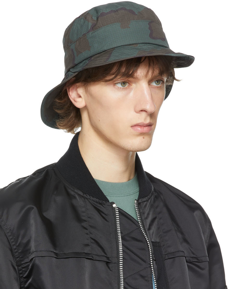 Undercover Green Camo Double Flap hat Undercover