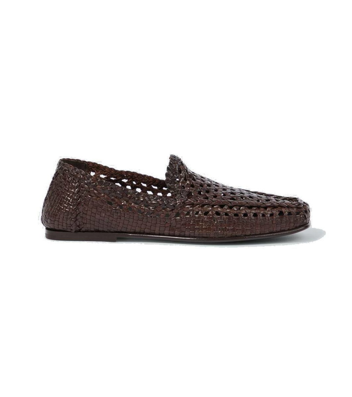 Photo: Dolce&Gabbana Driver woven leather loafers