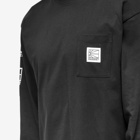PACCBET Men's Pocket Logo Long Sleeve T-Shirt in Black