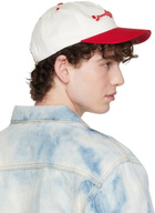 SEEKINGS Off-White & Red 'Seekings' Cap