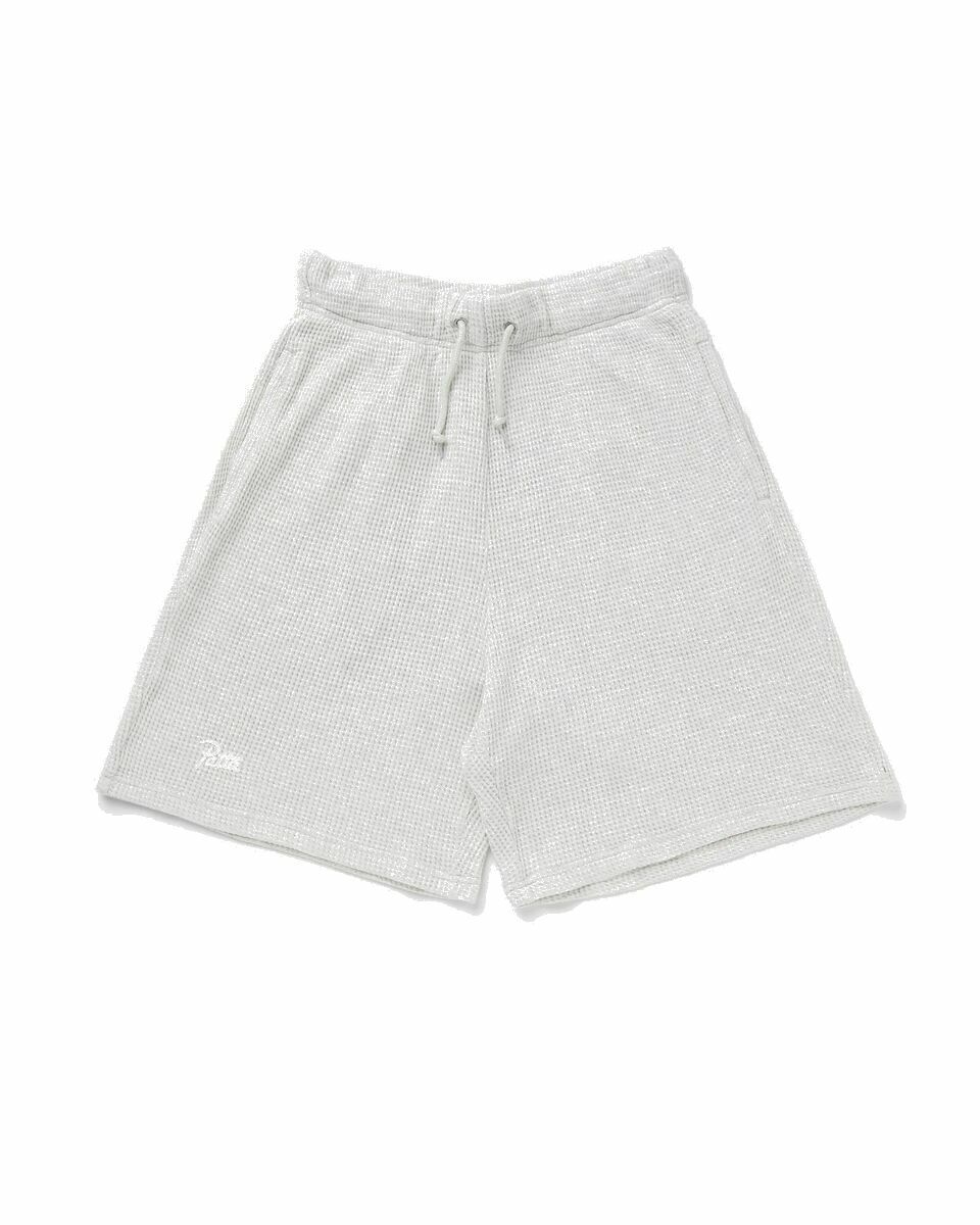 Photo: Patta Basic Waffle Shorts Grey - Mens - Casual Shorts