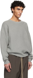 Fear of God Gray Wool Rib Crewneck Sweater