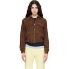 MACKAGE Brown Senka-SU Patch Pocket Suede Jacket