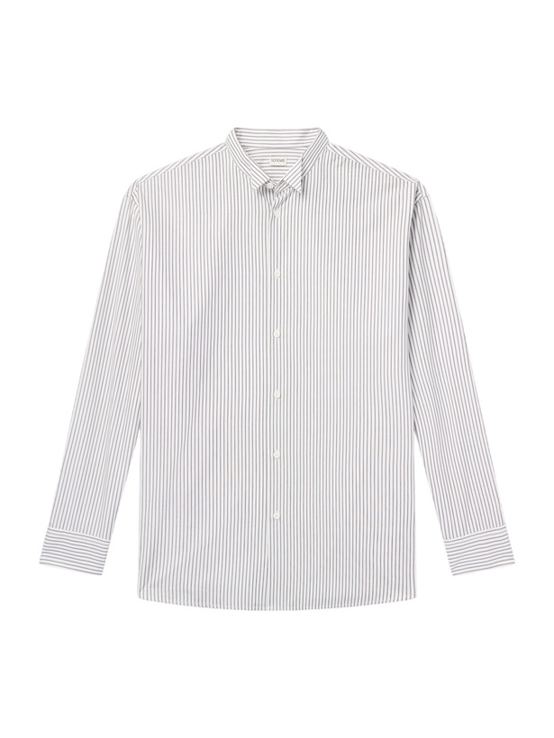 Photo: TOTEME - Striped Cotton-Poplin Shirt - White