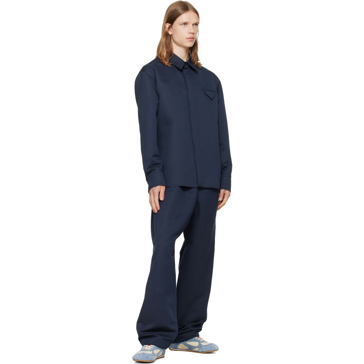 Bottega Veneta Blue & Off-White Orbit Flash Sneakers