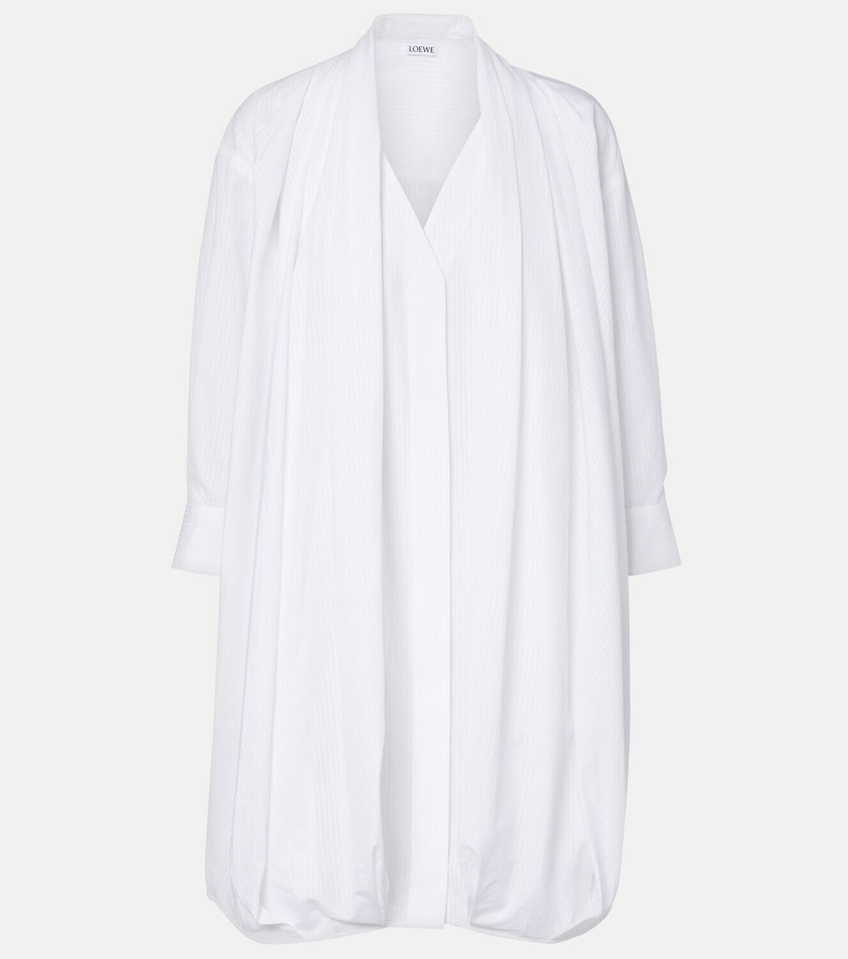 Loewe Draped cotton poplin shirt dress