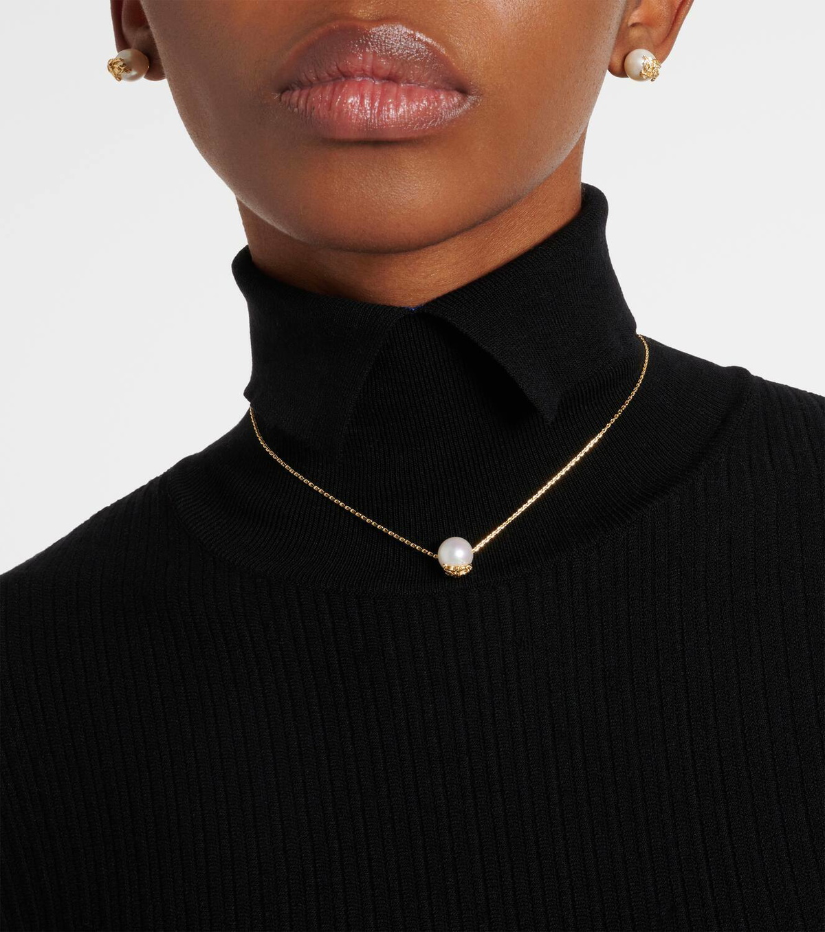 Burberry EKD gold-plated freshwater pearl earrings