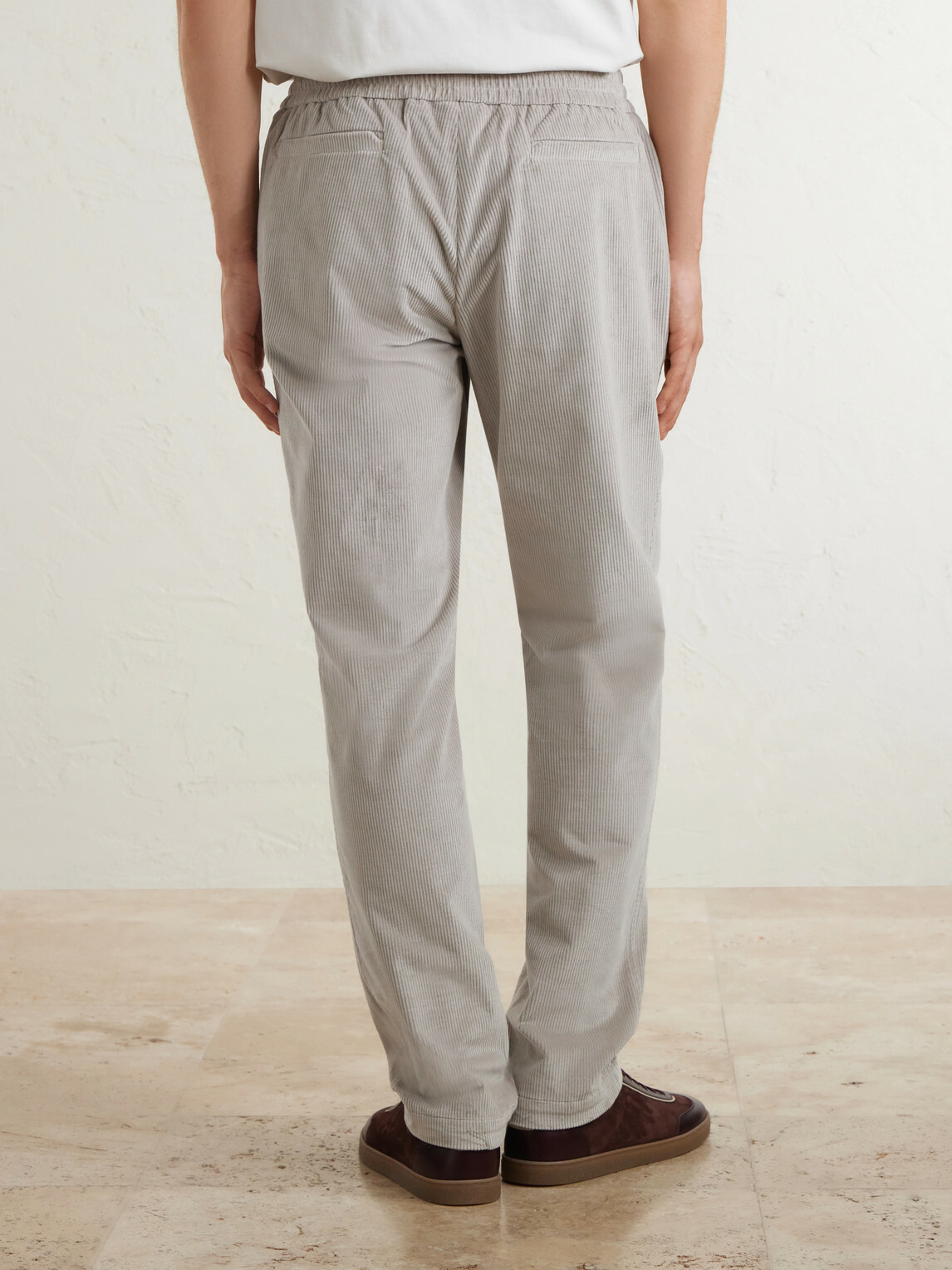 SEASE - Mindset Slim-Fit Cotton-Blend Corduroy Drawstring Trousers - Gray
