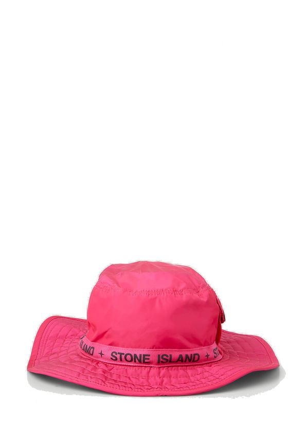Photo: Logo Stitch Patch Bucket Hat in Pink