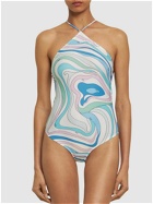 PUCCI Shiny Lycra One Piece Swimsuit