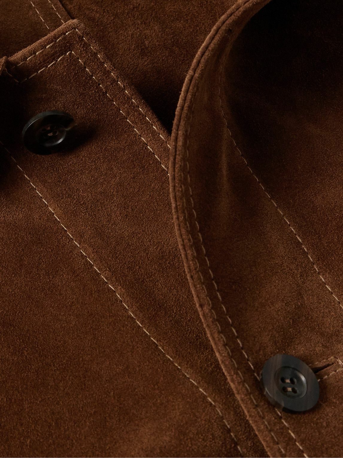 Drake's - Suede Chore Jacket - Brown