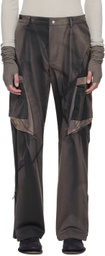JiyongKim Navy Sun-Bleached Cargo Pants
