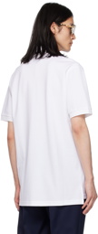 Moschino White Jacquard Polo