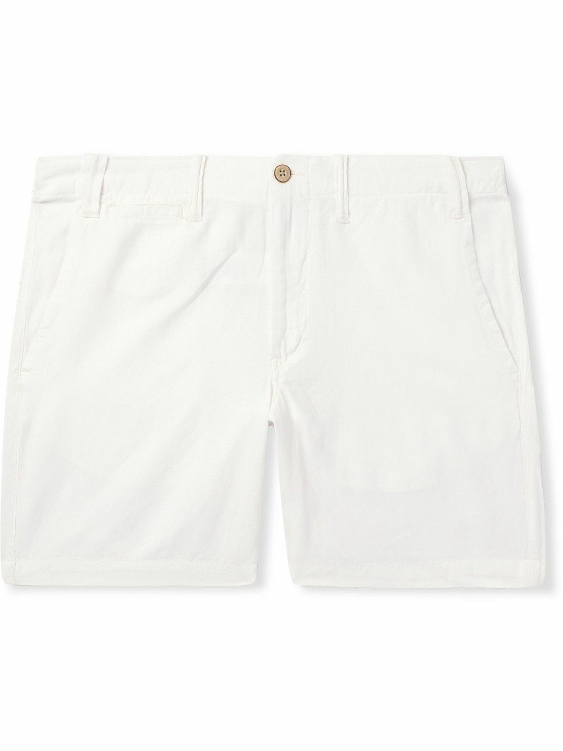 Photo: Polo Ralph Lauren - Straight-Leg Linen and Cotton-Blend Shorts - White