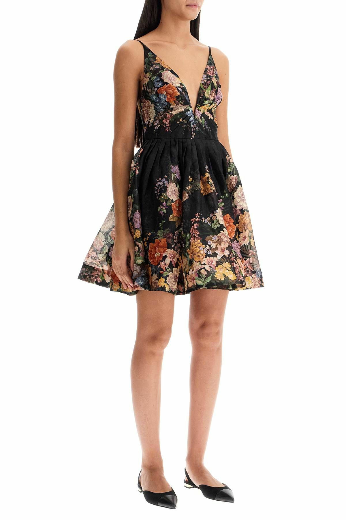 ZIMMERMANN short floral dress Black Zimmermann