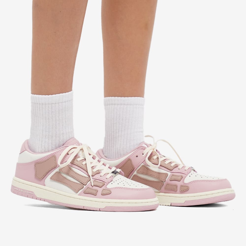 AMIRI Women's Skeleton Low Top Sneakers in Baby Pink Amiri