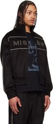MISBHV Black Star Faux Suede Track Jacket