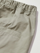 FEAR OF GOD ESSENTIALS - Logo-Appliquéd Cotton-Blend Twill Drawstring Trousers - Gray