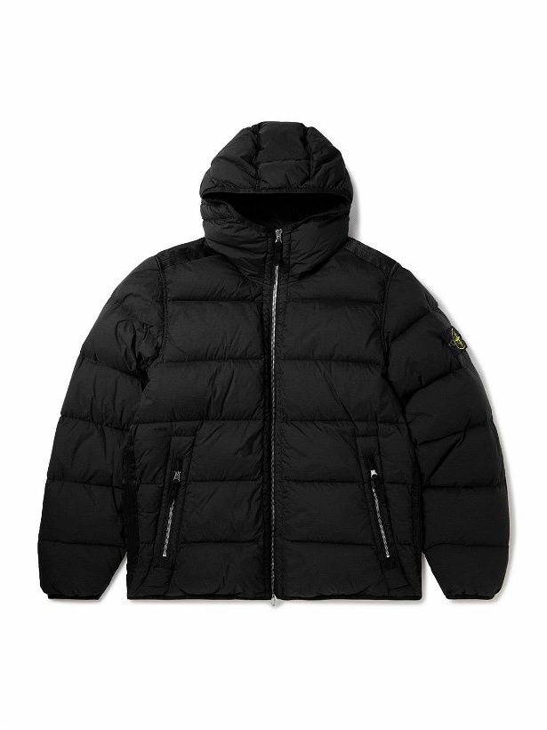 Photo: Stone Island - Logo-Appliquéd Quilted Padded Shell Down Jacket - Black