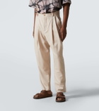 King & Tuckfield Pleated wool tapered pants