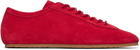 Dries Van Noten Red Suede Sneakers