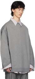 Hed Mayner Gray Oversized Sweatshirt