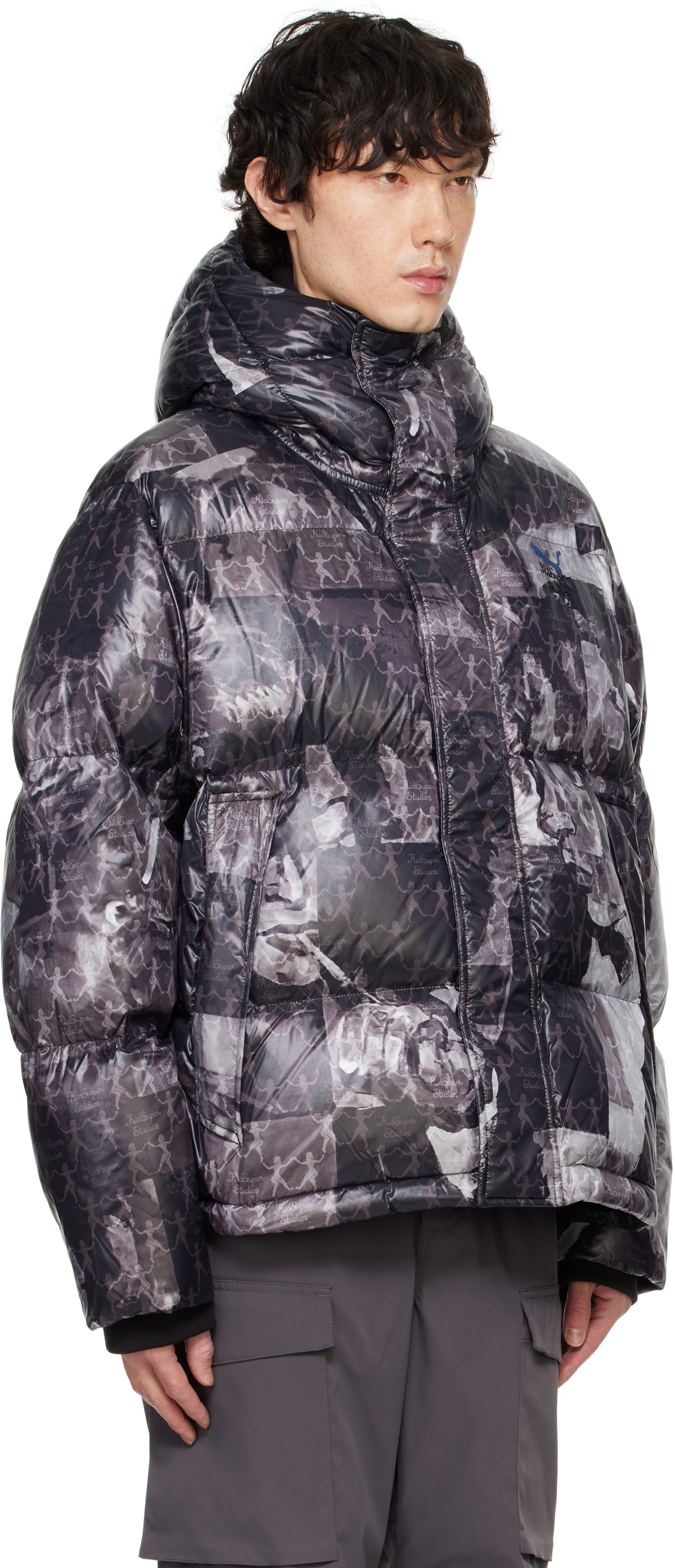 KidSuper Black PUMA Edition MMQ AOP Puffer Down Jacket