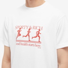 Sporty & Rich Men's Runner T-Shirt in White/Red