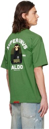 AAPE by A Bathing Ape Green Embroidered T-Shirt