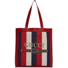 Gucci Tricolor Striped Tote