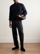 Saman Amel - Halle Ribbed Cashmere Zip-Up Cardigan - Blue