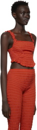 Gauntlett Cheng SSENSE Exclusive Red Linear Elastic Tank Top