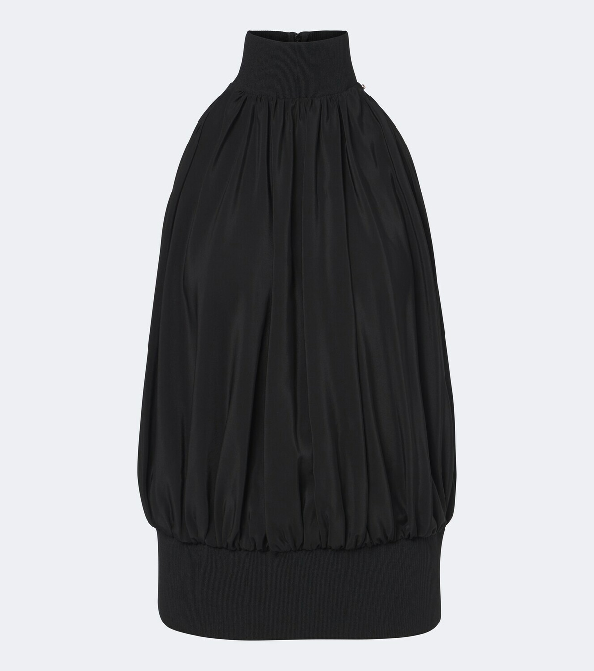 Sportmax Draped halterneck silk satin top