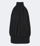 Sportmax Draped halterneck silk satin top