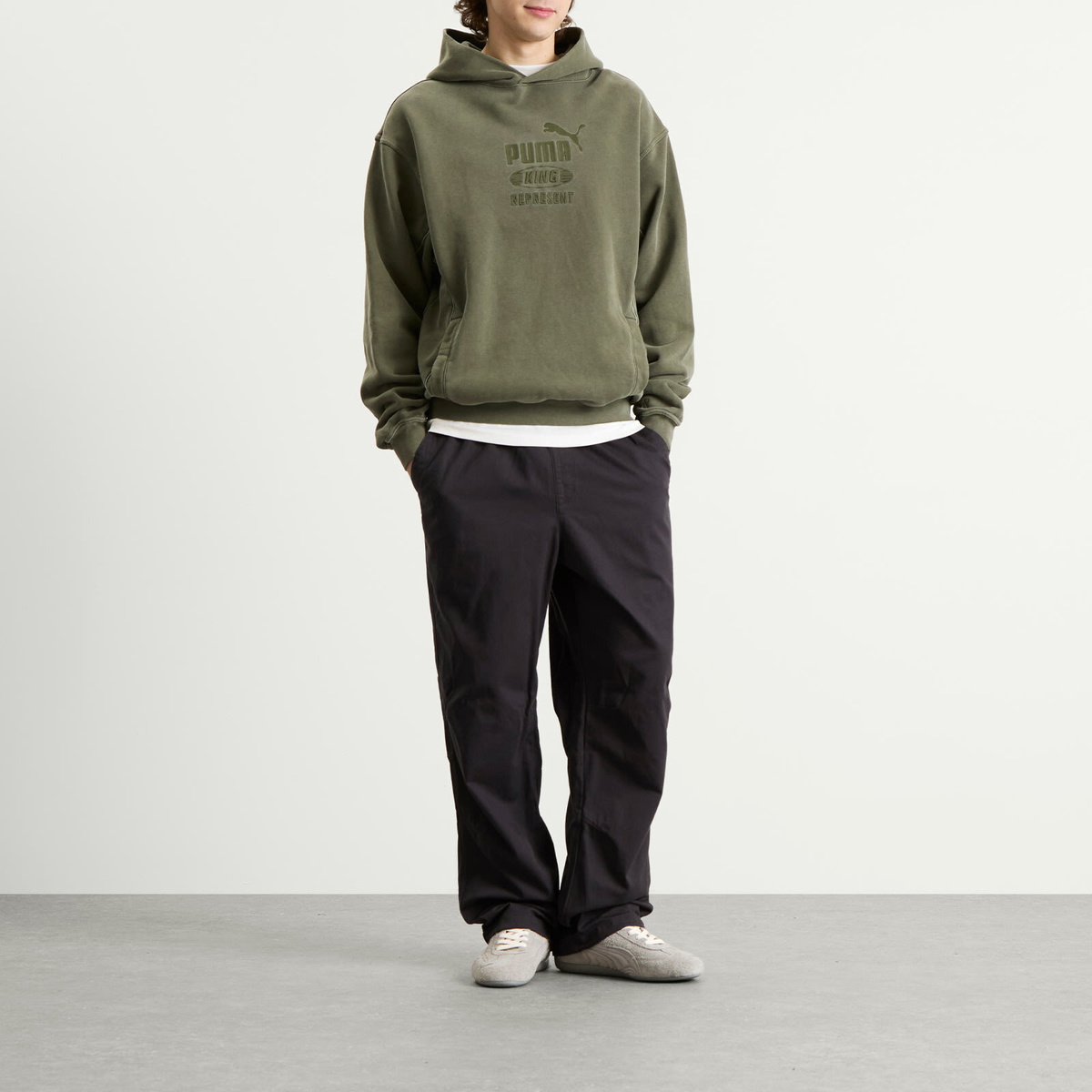 Puma x REPRESENT Graphic Hoodie in Night Pine