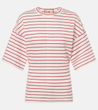 Plan C Striped cotton jersey T-shirt