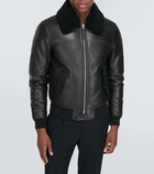 Tom Ford Shearling-trimmed leather jacket