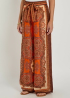 Zimmermann Mohan Wide-leg Silk Trousers Orange