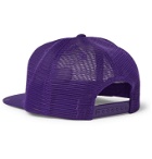 Stüssy - Logo-Appliquéd Mesh and Twill Baseball Cap - Purple