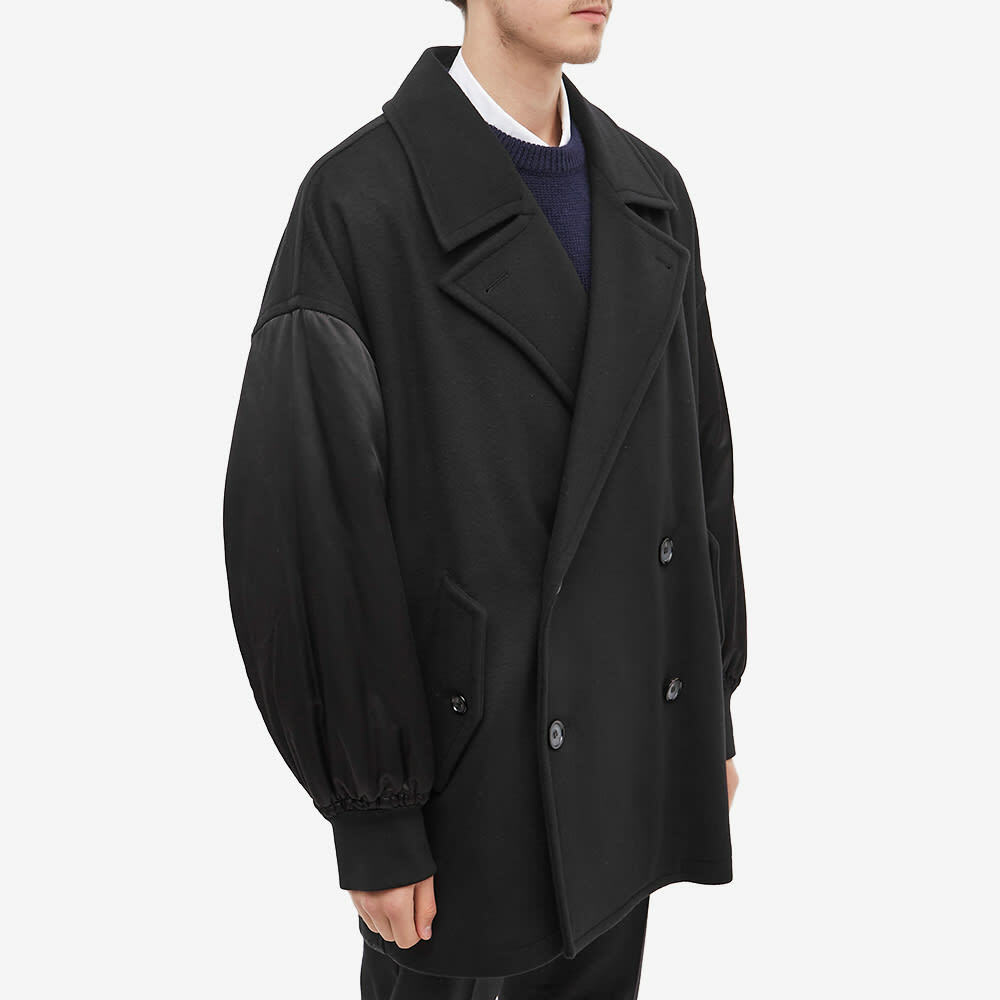 Alexander McQueen Men s Drop Shoulder Double Breasted Peacoat in