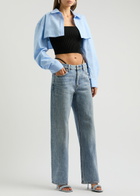 Alexanderwang.t Thong-effect Straight-leg Jeans Light Blue