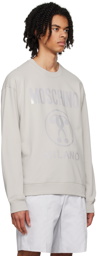 Moschino Gray Double Question Mark Sweatshirt