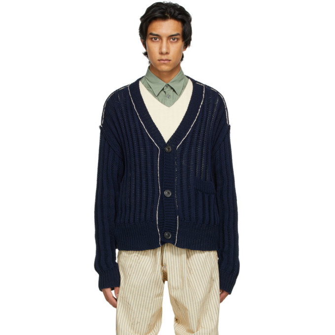 Photo: Maison Margiela Navy Cotton Cardigan