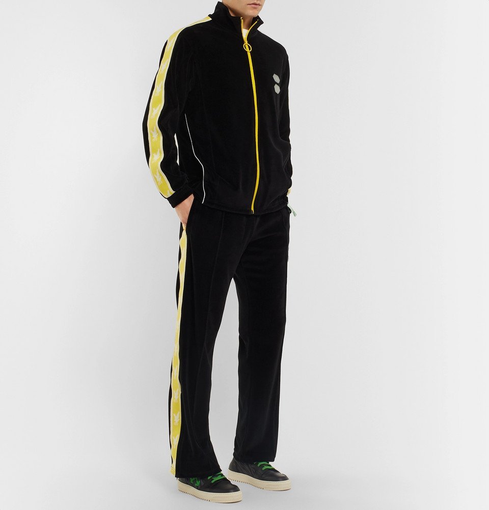 Off white black and cheap yellow tracksuit