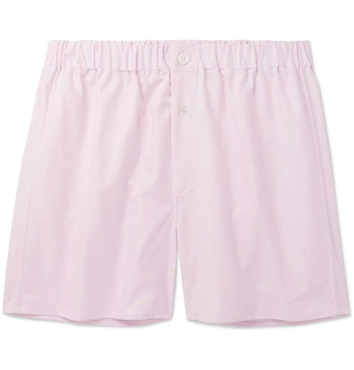 Photo: Emma Willis - Cotton Oxford Boxer Shorts - Pink