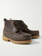 Visvim - Kanawa Mid-Folk Waxed-Leather Boots - Brown